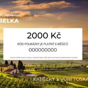 NovaKabelka.cz Dárková poukázka v hodnotě 2000 Kč