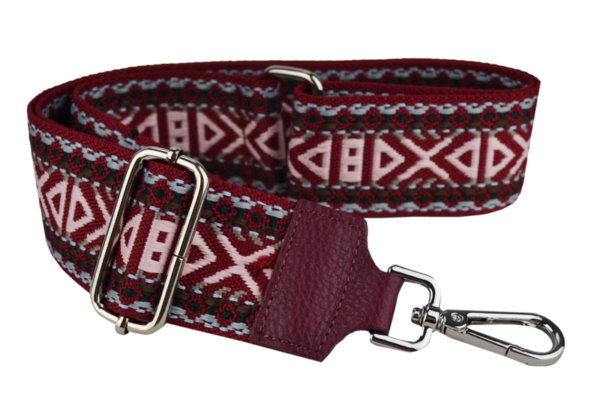 NovaKabelka.cz Látkový přídavný popruh ornamento bordo argento