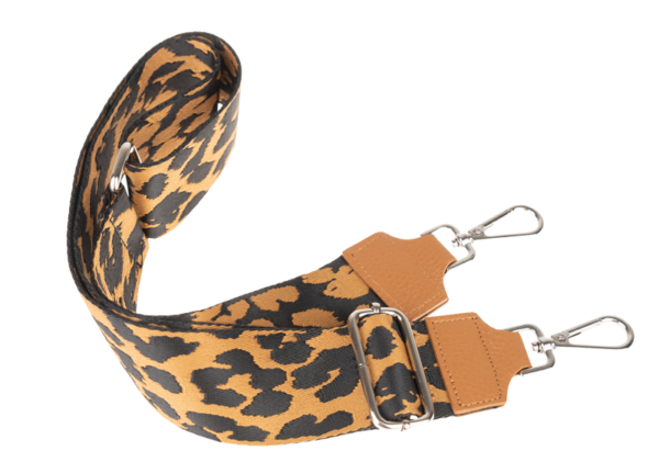 NovaKabelka.cz Látkový přídavný popruh leopardo camel argento