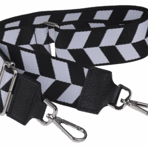 NovaKabelka.cz Látkový přídavný popruh černo-bílý