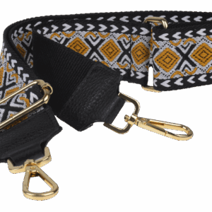 NovaKabelka.cz Látkový přídavný popruh černo-žlutý