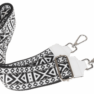 NovaKabelka.cz Látkový přídavný popruh ornamento bianca argento
