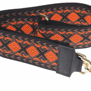 NovaKabelka.cz Látkový přídavný popruh černo-oranžový