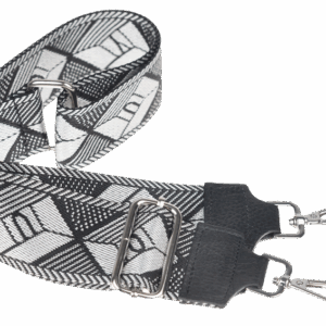 NovaKabelka.cz Látkový přídavný popruh geometrico nero